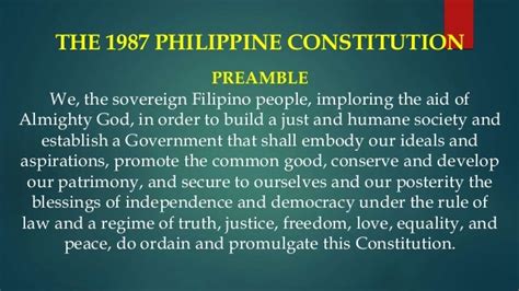 1987 PHILIPPINE CONSTITUTION .